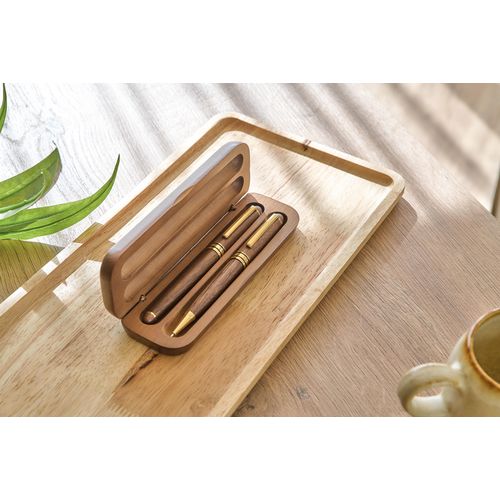 Coffret de stylos en bois de noyer Adelina - 7