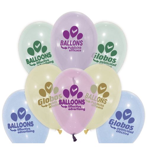 Globo latex cristal arc-en-ciel personnalisé