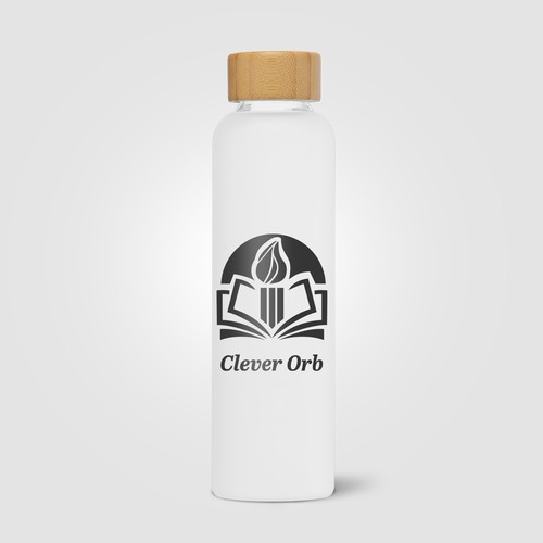 Lucerne - 590 ml Bouteille en verre borosilicate givré avec couvercle en bambou - 1