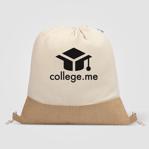 Rio™ Sac à cordon en coton recyclé et en jute 140 gsm - 1