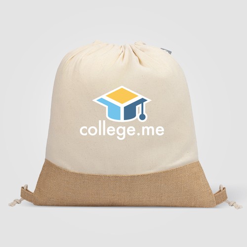 Rio™ Sac à cordon en coton recyclé et en jute 140 gsm - 1