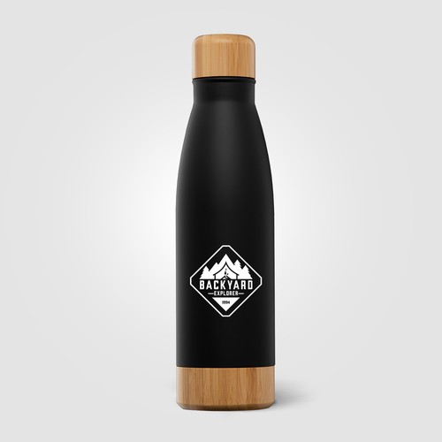 Ibiza Bamboo - 650 ml Bouteille en acier inoxydable à double paroi - 1