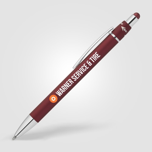 Orbit Spinner Stylo en métal chromé avec stylet - 1