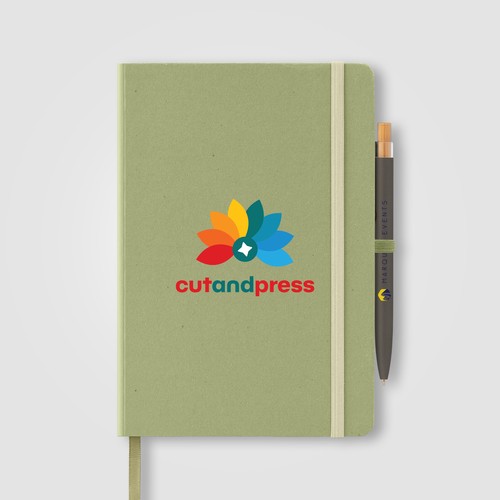 Terra Bloc-notes à couverture rigide en carton de lait recyclé - A5 et Stylo Reborn Set - 1