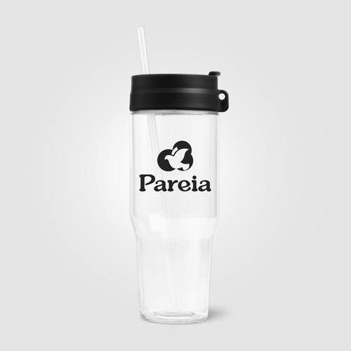 Gobelet Polar en verre recyclé à deux tons avec paille - 1 L - 1