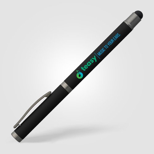 Stylo gel à stylet Bowie en aluminium recyclé - 1