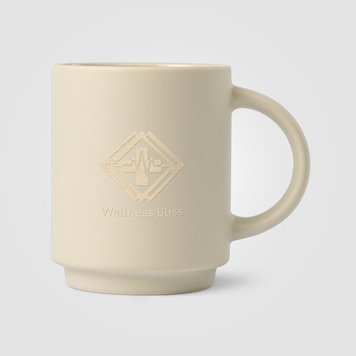 Café Duo - 325 ml Ensemble tasse en céramique et planche en bambou