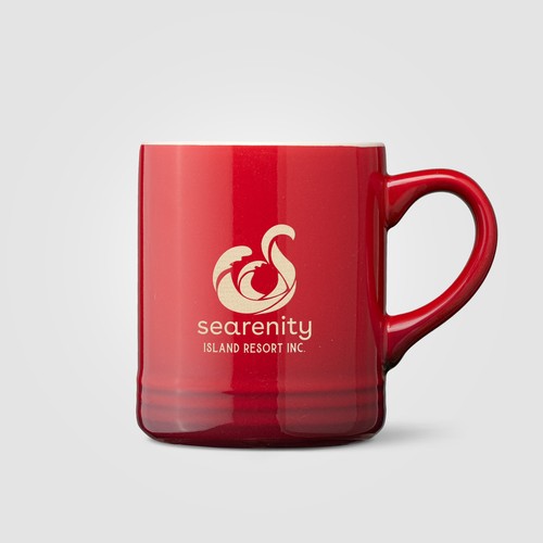 Mug Corin en céramique avec effet ombré silhouette – 355 ml