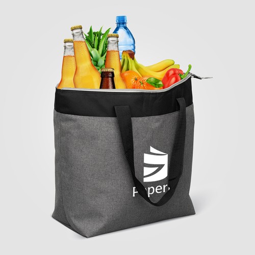 Sac isotherme cabas Metropolis 20 L en polyester recyclé 600D avec fermeture zippée – 44 canettes - 3