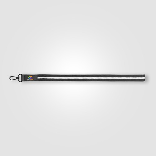 Lanière pour téléphone Newport en rPET tissé motif chevron avec attache – 43,7 × 2,5 cm - 2