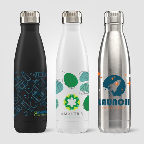 Ibiza - Bouteille en acier inoxydable à double paroi de 475 ml