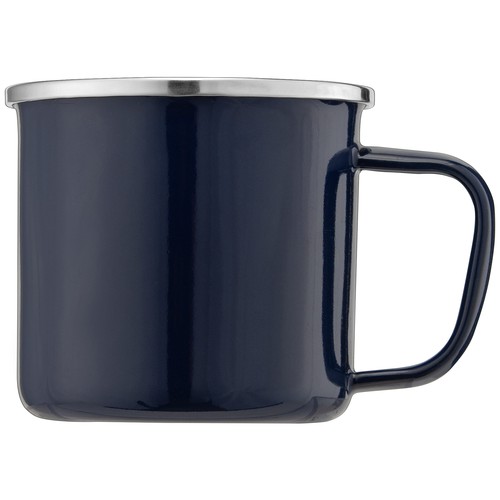 Wyoming - 385 ml Mug de camping émaillé avec bord en acier inoxydable
