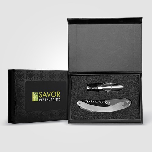 Coffret Cadeau Raven – Ensemble de Vin en Acier Inoxydable et Silicone – 2 pièces