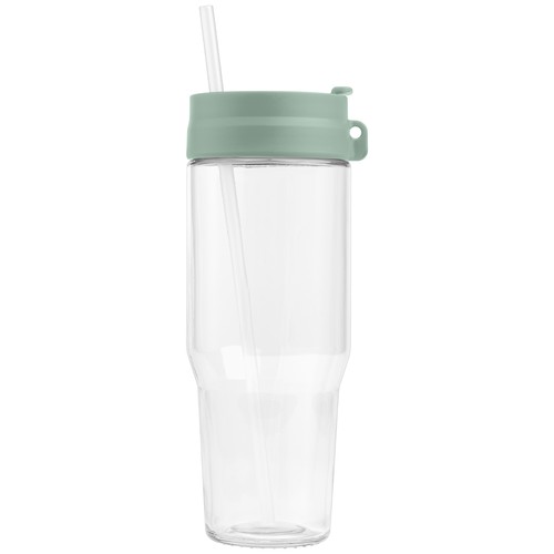 Gobelet Polar en verre recyclé à deux tons avec paille - 1 L