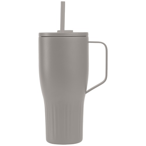 Gobelet Majesty en acier inoxydable recyclé avec paille - 890 ml