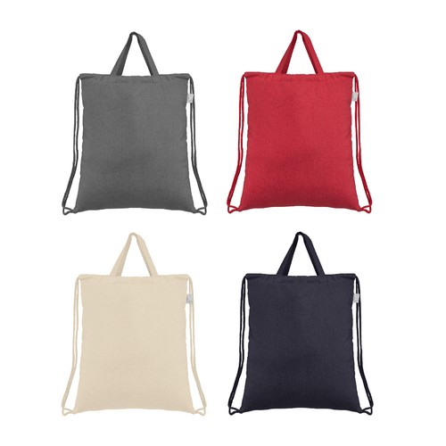 Palma - sac à cordon en coton recyclé Sac à cordon en coton recyclé 140 gsm