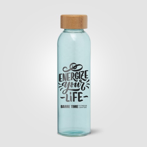 Alpine - 500 ml Bouteille en verre avec couvercle en bambou