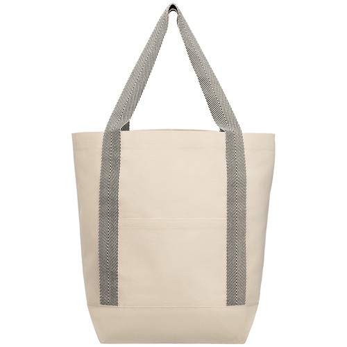 Niva Tote bag en toile de 340 gsm coton recyclé, poche avant - 12,25 L