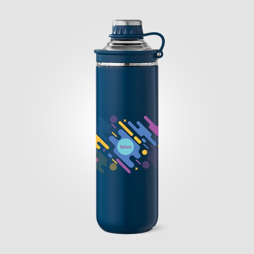 Bouteille Oasis avec couvercle et poignée en acier inoxydable recyclé - 680 ml