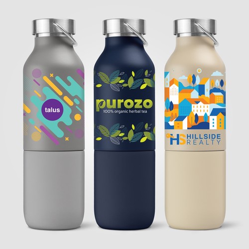 Freya Duo - 2-en-1 Bouteille en acier inoxydable recyclé à double paroi de 590 ml et gobelet de 325