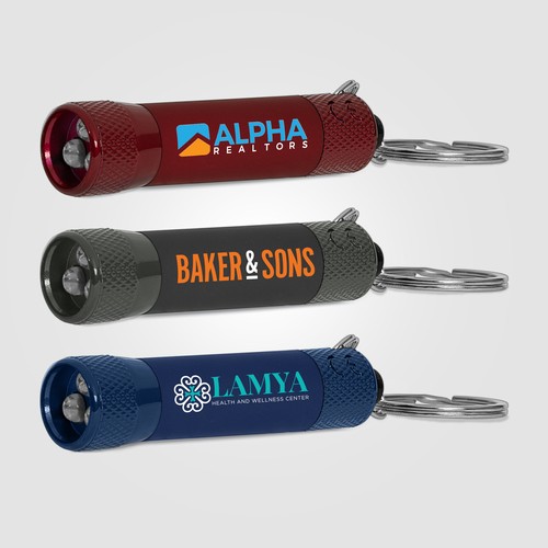 Chroma Softy Monochrome Classique Porte-clés lampe de poche à 3 LED