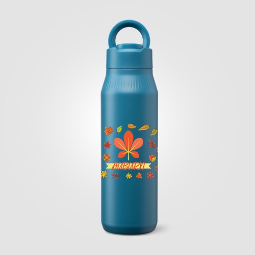 Gourde Majesty en acier inoxydable recyclé avec support selfie – 750 ml