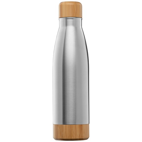 Ibiza Bamboo - 650 ml Bouteille en acier inoxydable à double paroi