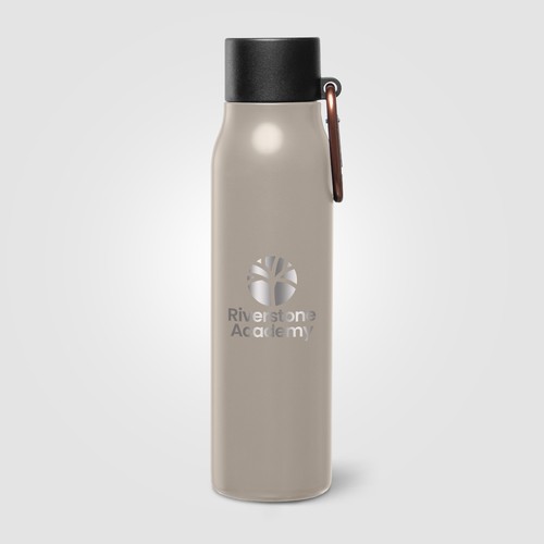 Gourde Strata isotherme en acier inoxydable recyclé avec mousqueton – 550&nbsp;ml