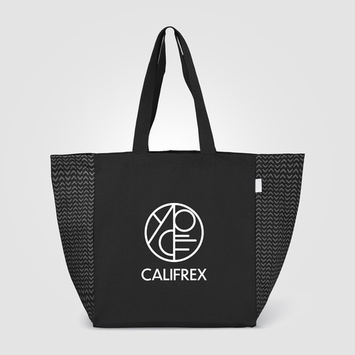 Sac Toronto fourre-tout en coton recyclé à motif chevron - 225 gsm