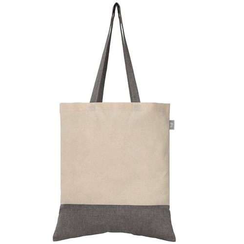 Quebec - Sac fourre-tout en coton recyclé bicolore 140 gsm