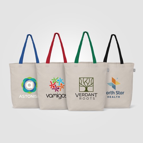 Sac shopping Tonga Essentials en coton recyclé de 142 g/m² avec anses colorées – 11 L