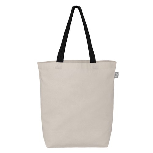 Sac shopping Tonga Essentials en coton recyclé de 142 g/m² avec anses colorées – 11 L