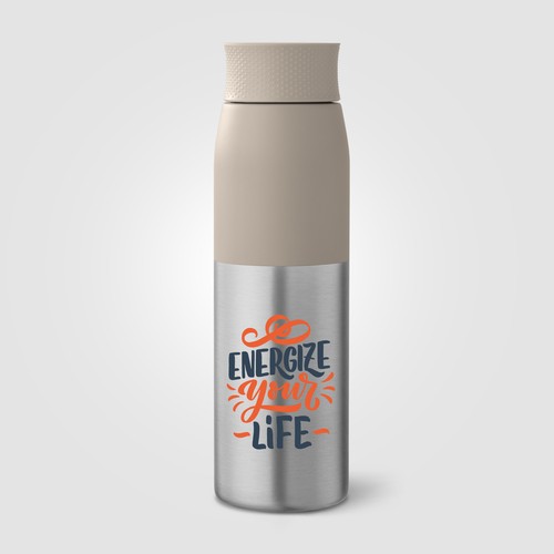 Bouteille Borealis à couvercle à torsion en acier inoxydable recyclé - 650 ml