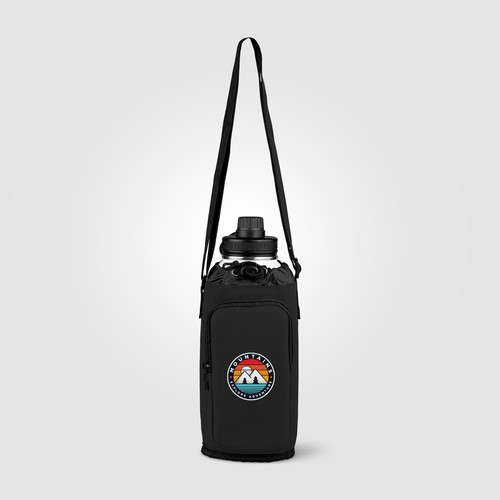 Sac porte-bouteille Malmö en PU recyclé avec poche zippée – 1,77 L