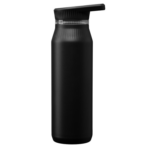 Gourde Majesty en acier inoxydable recyclé avec double bouchon et poignée – 750 ml