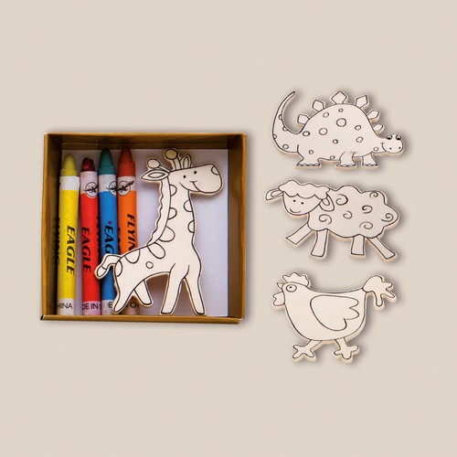 SET COLORIAGE AIMANTÉ PERSONNALISÉ SAFARI
