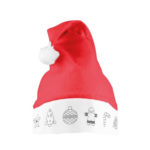BONNET NOËL A COLORIER - 2