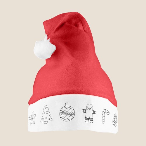 BONNET NOËL A COLORIER PERSONNALISÉ