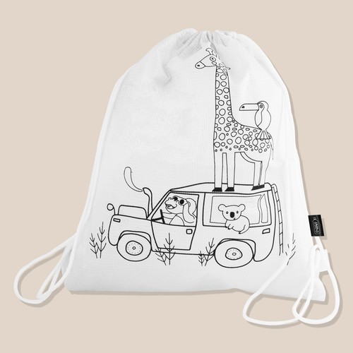 SAC A DOS ET CRAYONS SAFUN PERSONNALISÉ
