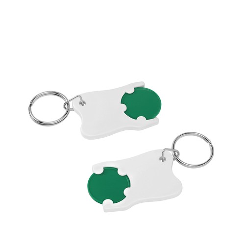 Porte-clés jeton1€ "dent" - 2