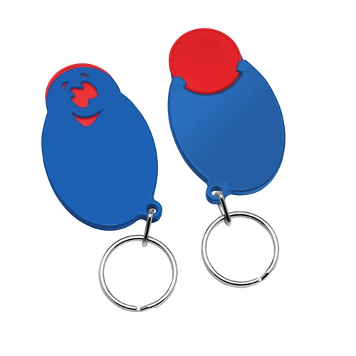 Porte-clés jeton 1€ "visage" - 2