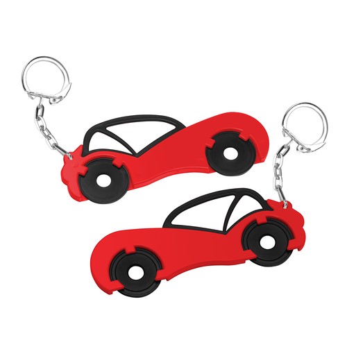 Porte-clés jeton 1 € "voiture" - 2