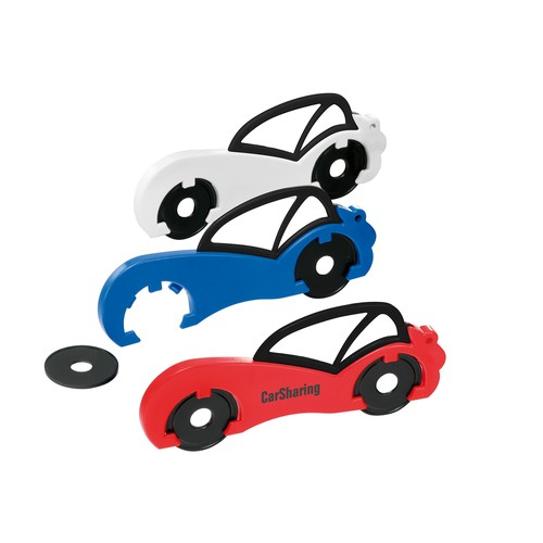 Porte-clés jeton personnalisé 1 € "voiture