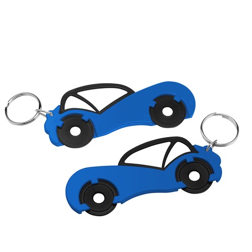 Porte-clés jeton 1 € "voiture" - 2