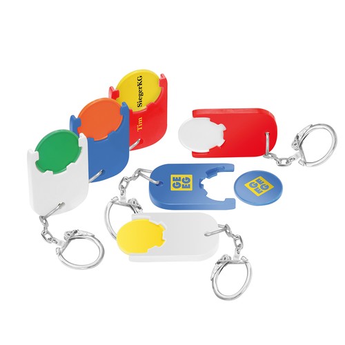 Porte-clés jeton 1€ personnalisé "Gamma