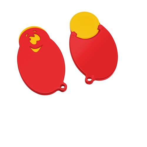 Porte-clés jeton 1€ "visage" - 2