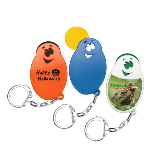 Porte-clés jeton 1€ "visage" personnalisé