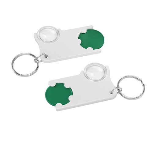Porte-clés jeton1€ avec loupe - 2