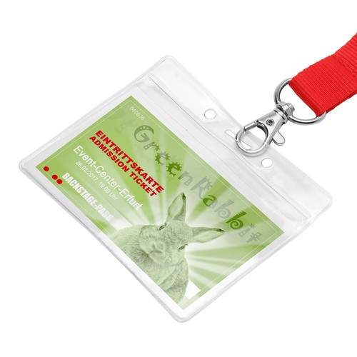 Porte-badge "flexi" format paysage personnalisé