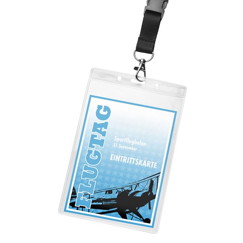 Porte-badge "flexi" format portrait personnalisé